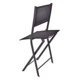 Juego de 4 sillas plegables para patio exterior