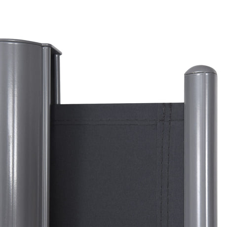 Divisor de pantalla de toldo lateral doble plegable retráctil para patio de 237 x 63 pulgadas