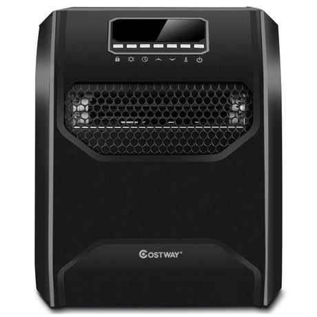 Calentador eléctrico portátil con control remoto, LED y temporizador de 12 horas