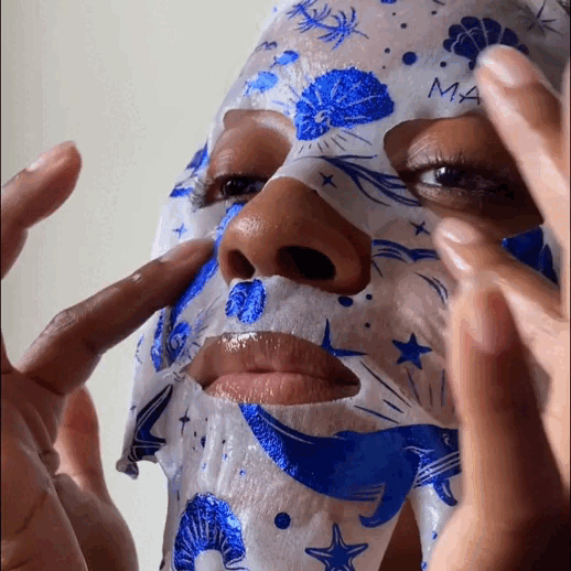 Mascarilla facial hidratante de colágeno