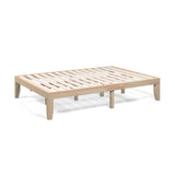 Base de cama de plataforma de madera de tamaño completo de 14 pulgadas con soporte de listones de madera