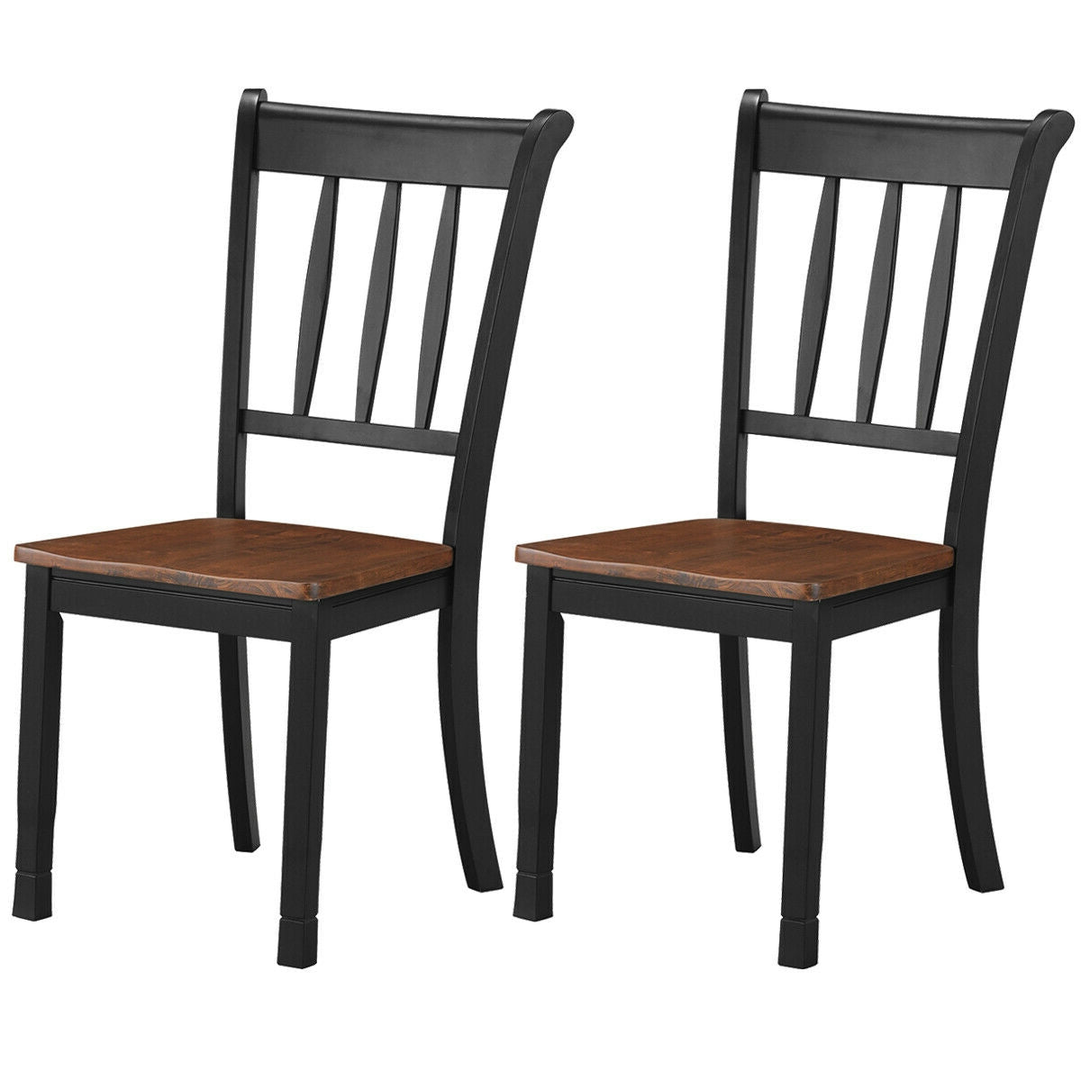 2 sillas de comedor de madera maciza Whitesburg con respaldo de huso