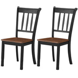 2 sillas de comedor de madera maciza Whitesburg con respaldo de huso