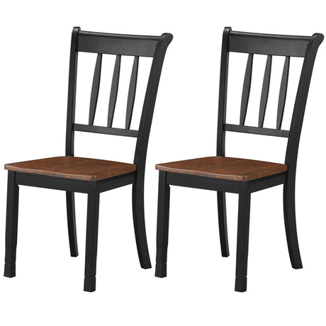 2 sillas de comedor de madera maciza Whitesburg con respaldo de huso