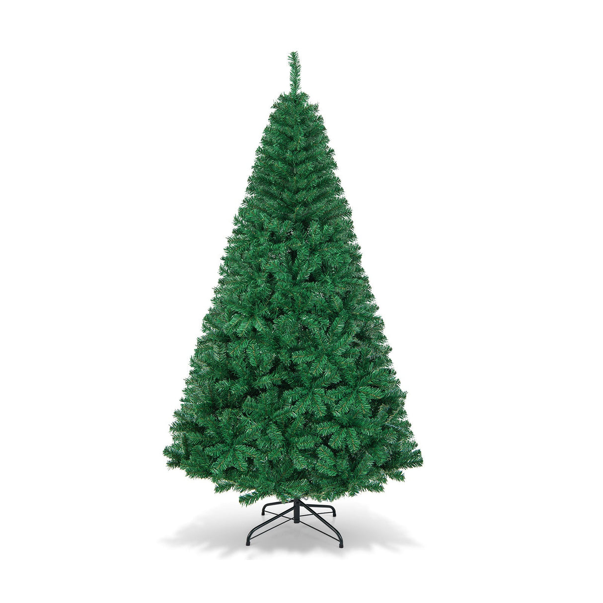 Árbol de Navidad artificial de PVC con soporte de metal sólido