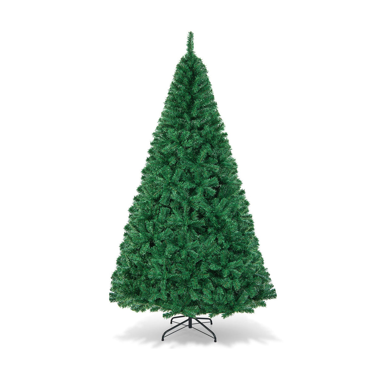 Árbol de Navidad artificial de PVC con soporte de metal sólido