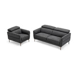 Modern Couched Sofa set with Adjustable Headrest