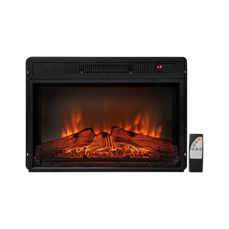 Inserto de chimenea eléctrica de 18/23 pulgadas con llama LED ajustable - 23 pulgadas