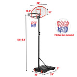 Sistema de aro de baloncesto ajustable con soporte y ruedas
