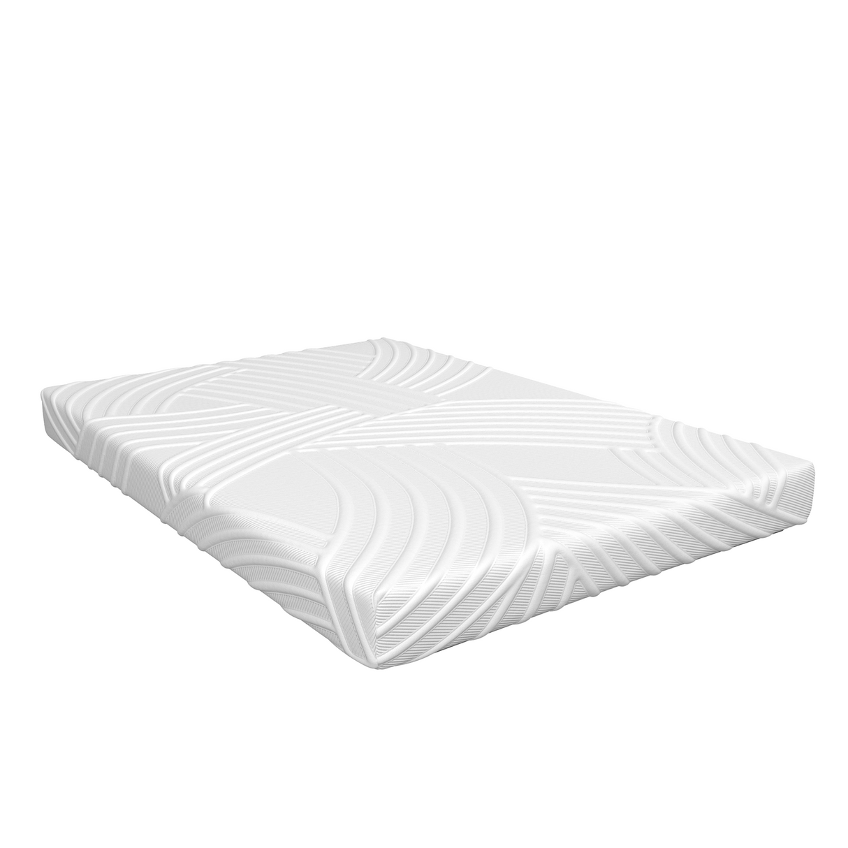 Colchón de espuma viscoelástica de 8 pulgadas con funda de tejido jacquard de poliéster