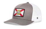 Florida Flag Trucker Hat  |  Gray-Black FL Snapback