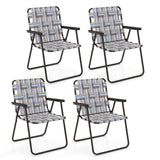 4 Sillas plegables de playa para camping con correas