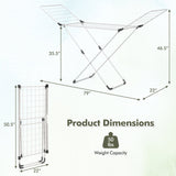 Folding Clothes Drying Rack with Adjustable Wings for Indoor and Outdoor Use