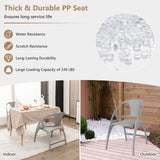 Folding Dining Chairs Set of 2 with Armrest and High Backrest
