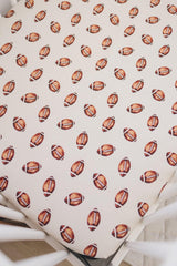 Sábana de bambú para cuna con estampado de fútbol