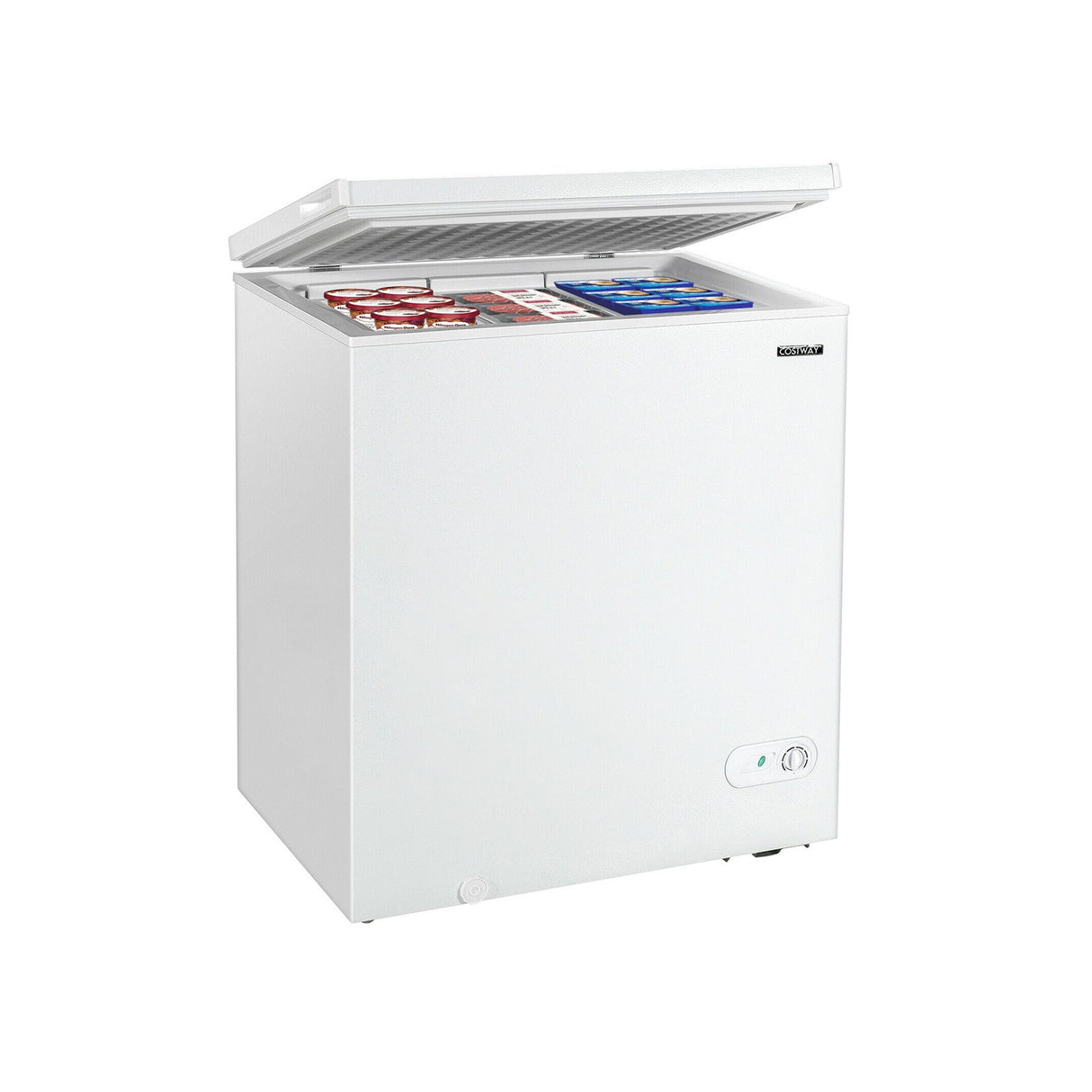 Congelador horizontal de 5.2 pies cúbicos Refrigerador de una puerta vertical con 3 canastas - Blanco