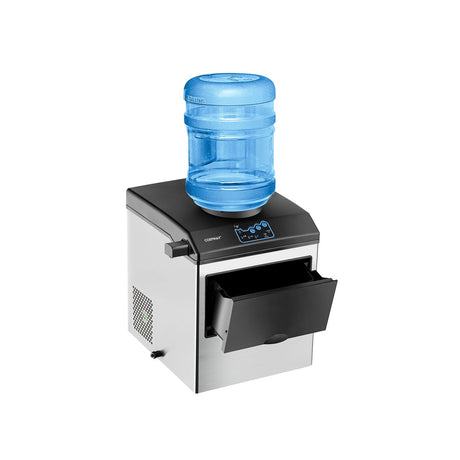 Máquina de hielo 2 en 1 de acero inoxidable para encimera con dispensador de agua
