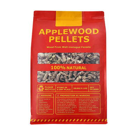 20 Libras de Pellets de Manzano 100% Naturales para Parrillas de Pellets