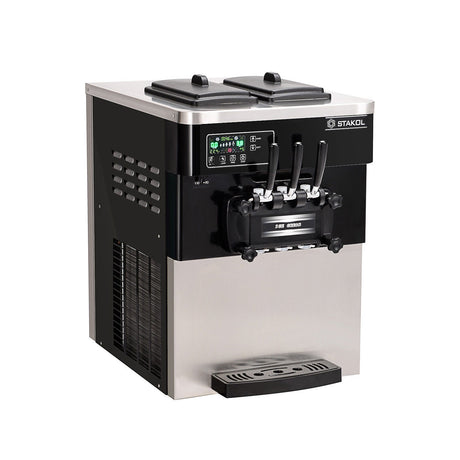 Máquina de helados comercial de acero inoxidable de 2200 W con 3 sabores