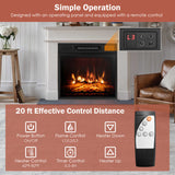 18/23 Inch Electric Fireplace Inserted with Adjustable LED Flame-23 inches