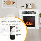 Chimenea eléctrica de 18 pulgadas y 1400 W para TV con estante