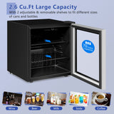 Mini Refrigerador para 60 Latas con Puerta de Cristal