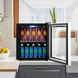 Mini Refrigerador para 60 Latas con Puerta de Cristal