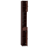 Freestanding Slim Bathroom Cabinet with Drawer and Adjustable Shelves
