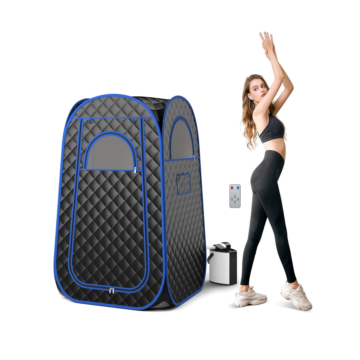 Full-Body Personal Sauna Tent with 1000W 3L Steam Generator for Home Spa Relaxation