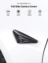 Full Side Camera Covers for Tesla Model 3 / Y - Carbon Fiber Exterior Mods