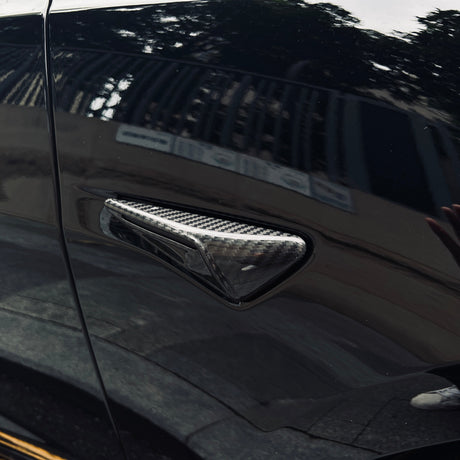 Full Side Camera Covers for Tesla Model 3 / Y - Carbon Fiber Exterior Mods