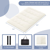 Colchón/Colchoneta para Futón de Piso con Funda Lavable Tamaño Queen/King/Twin/Full Beige