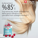 Sovital Hair Vitamins 60 Vegan Gummies - Swiss Patented Formula for Healthy Hair