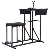 Banco de tiro plegable con mesa de altura ajustable