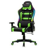 Silla Gaming Giratoria Ajustable con Luces LED y Mando a Distancia