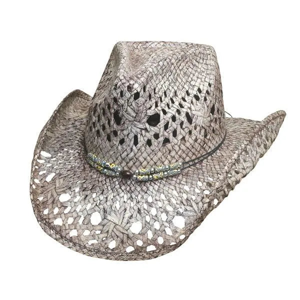 Bullhide Gone Crazy - Sombrero vaquero de paja para mujer