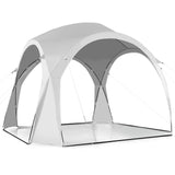 Refugio para el sol de patio de 3.35 x 3.35 metros, tienda de campaña tipo toldo, portátil, UPF 50+, para exteriores y playa - Blanco