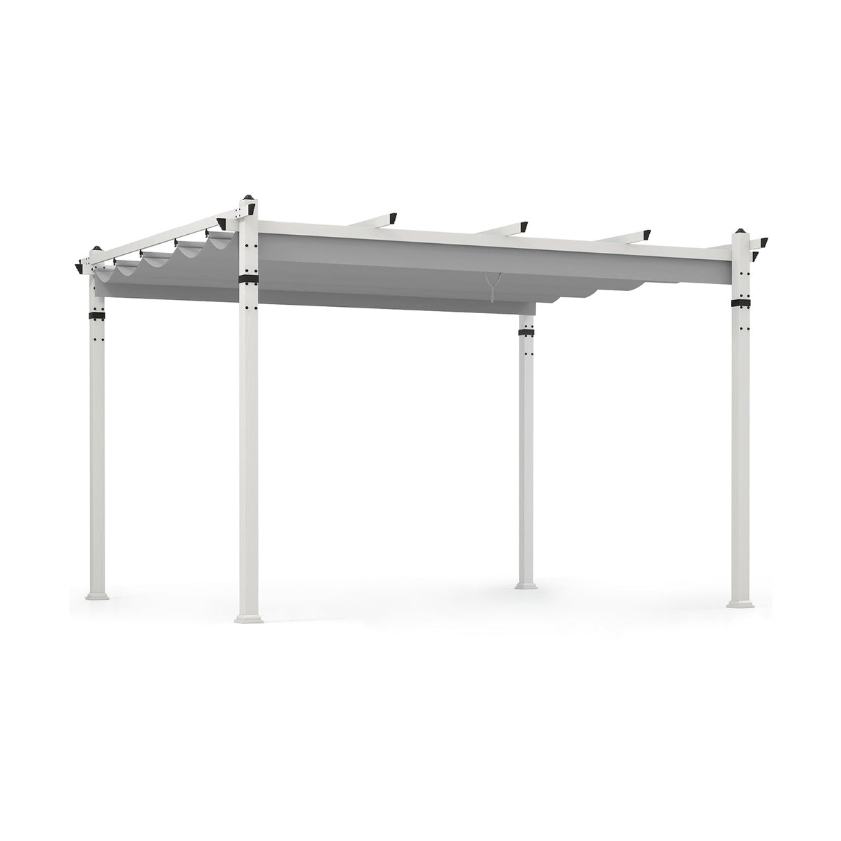 Pérgola Exterior con Toldo Retráctil y Estructura de Aluminio