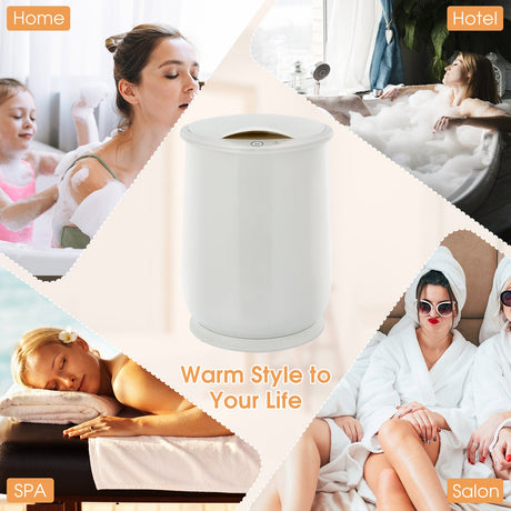 Calentador de toallas de baño de 20 litros con apagado automático - Blanco