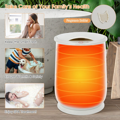 Calentador de toallas de baño de 20 litros con apagado automático - Blanco