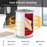 Calentador de toallas tipo cubo con apagado automático para baño