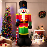 Soldado Cascanueces Hinchable de 2.4 Metros con 2 Luces LED Incorporadas