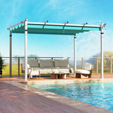 Pérgola Exterior con Toldo Retráctil y Estructura de Aluminio