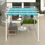 Pérgola Exterior con Toldo Retráctil y Estructura de Aluminio