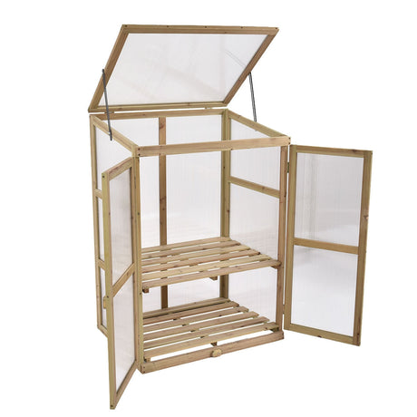 Invernadero de madera portátil para jardín de 30 x 22 x 43 pulgadas