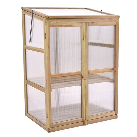 Invernadero de madera portátil para jardín de 30 x 22 x 43 pulgadas