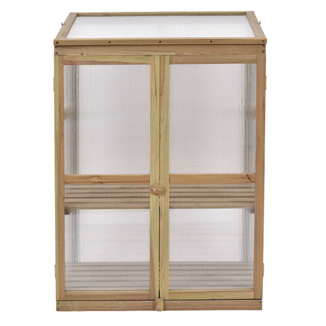 Invernadero de madera portátil para jardín de 30 x 22 x 43 pulgadas