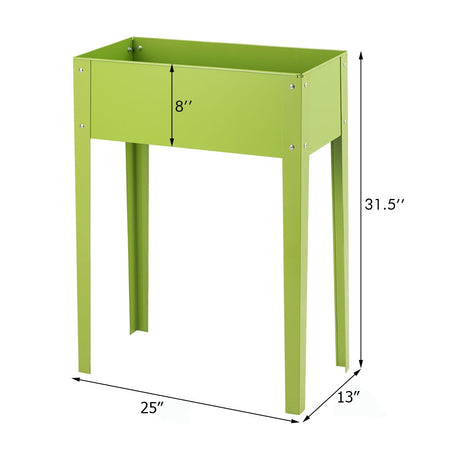 Mesa de cultivo elevada para jardín y flores de exterior de 24.5 x 12.5 pulgadas