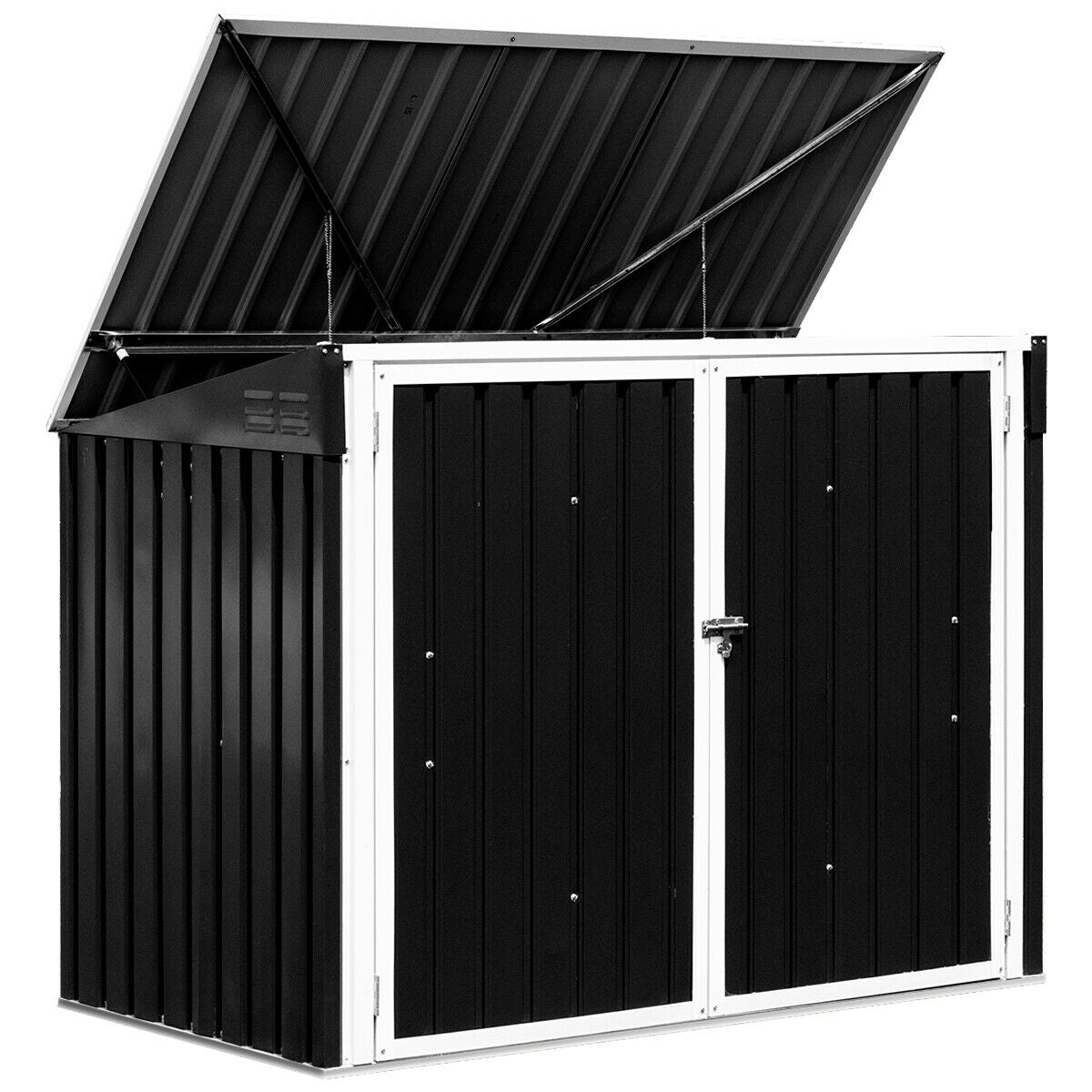 Caseta de Almacenamiento Horizontal de 68 Pies Cúbicos para Cubos de Basura
