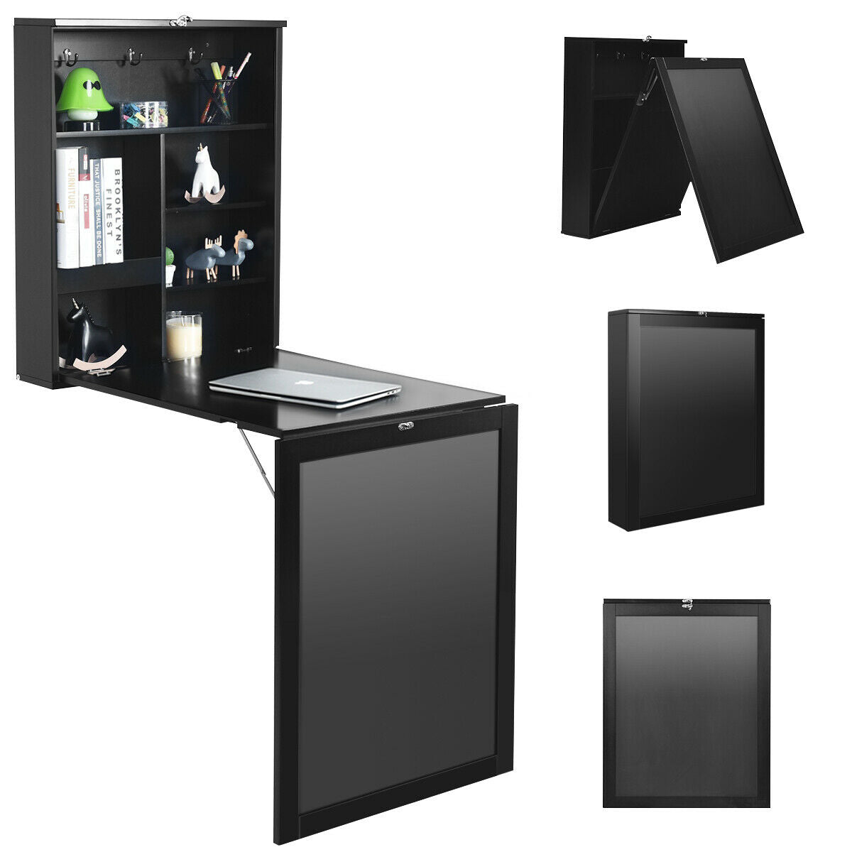 Mesa plegable de pared con pizarra